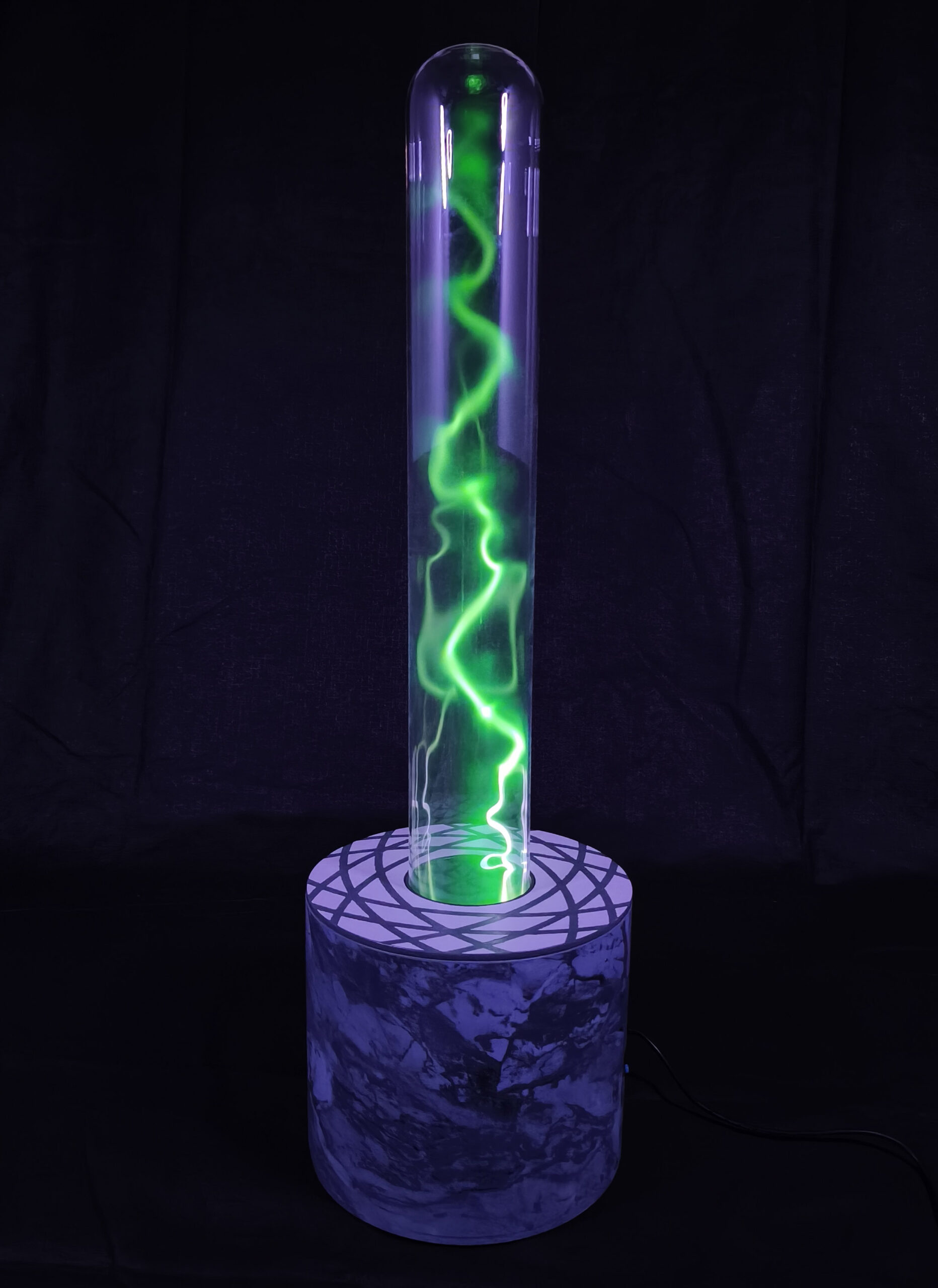 plasma lamp light - green flame
