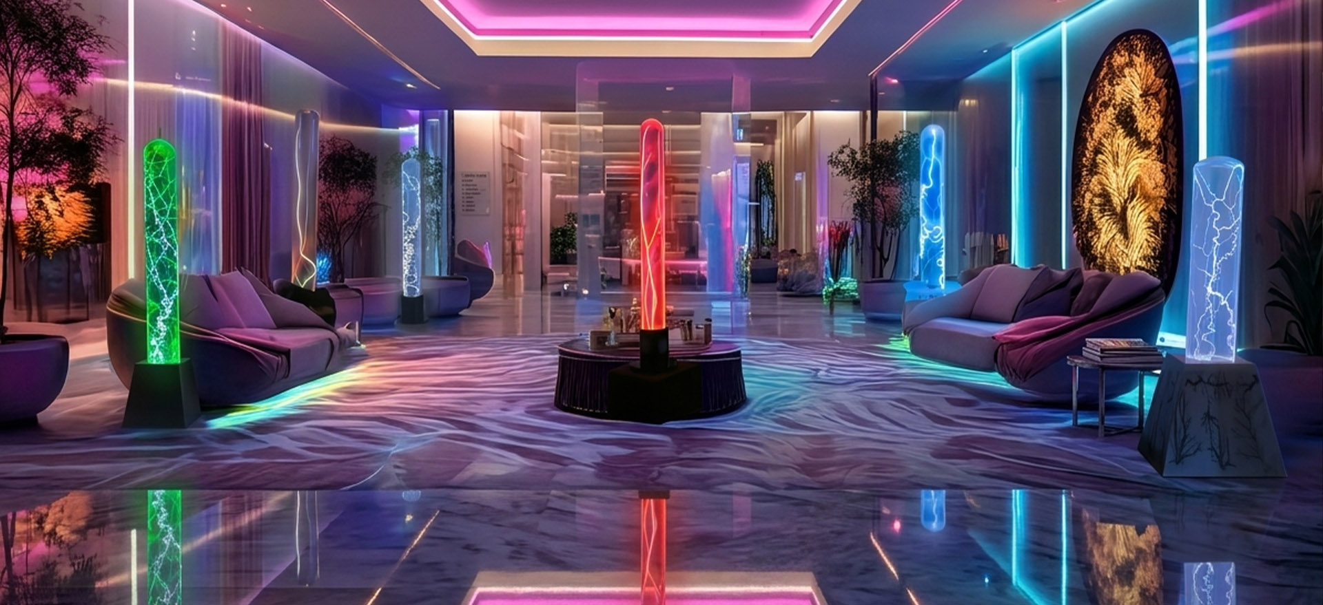 lobby hotel shanghai luxury plasma lights